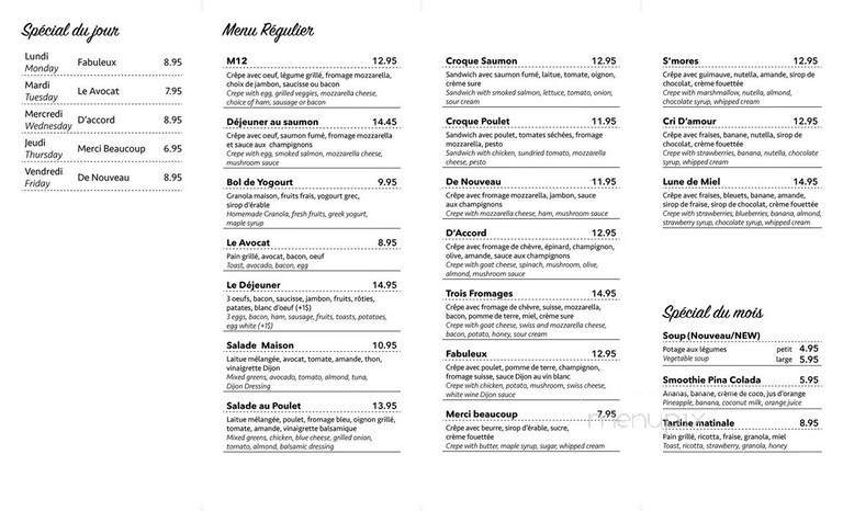 Menu page 2