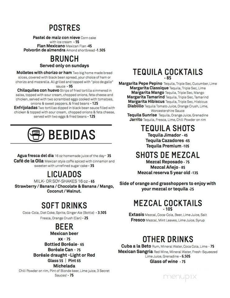 Menu page 2