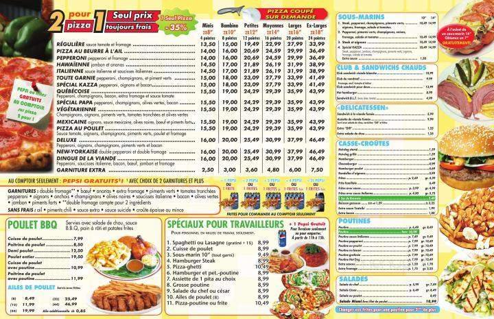Menu page 1