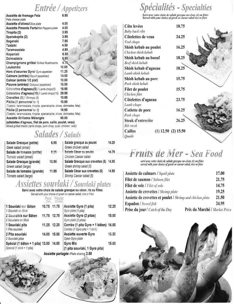 Menu page 1