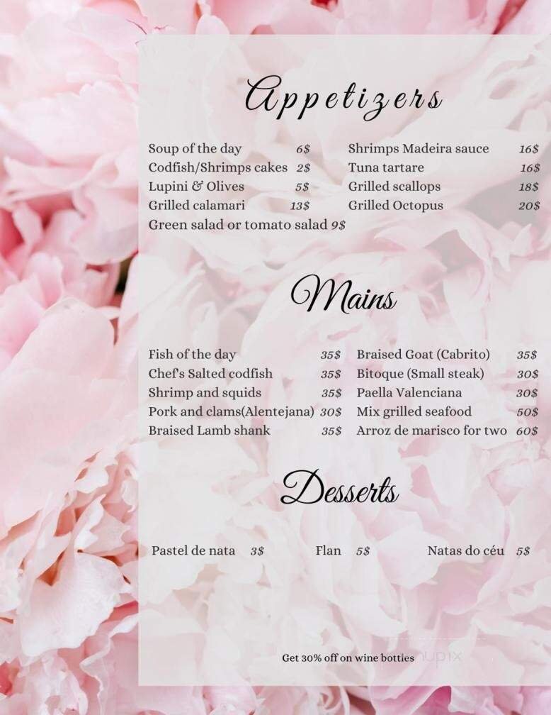 Menu page 1