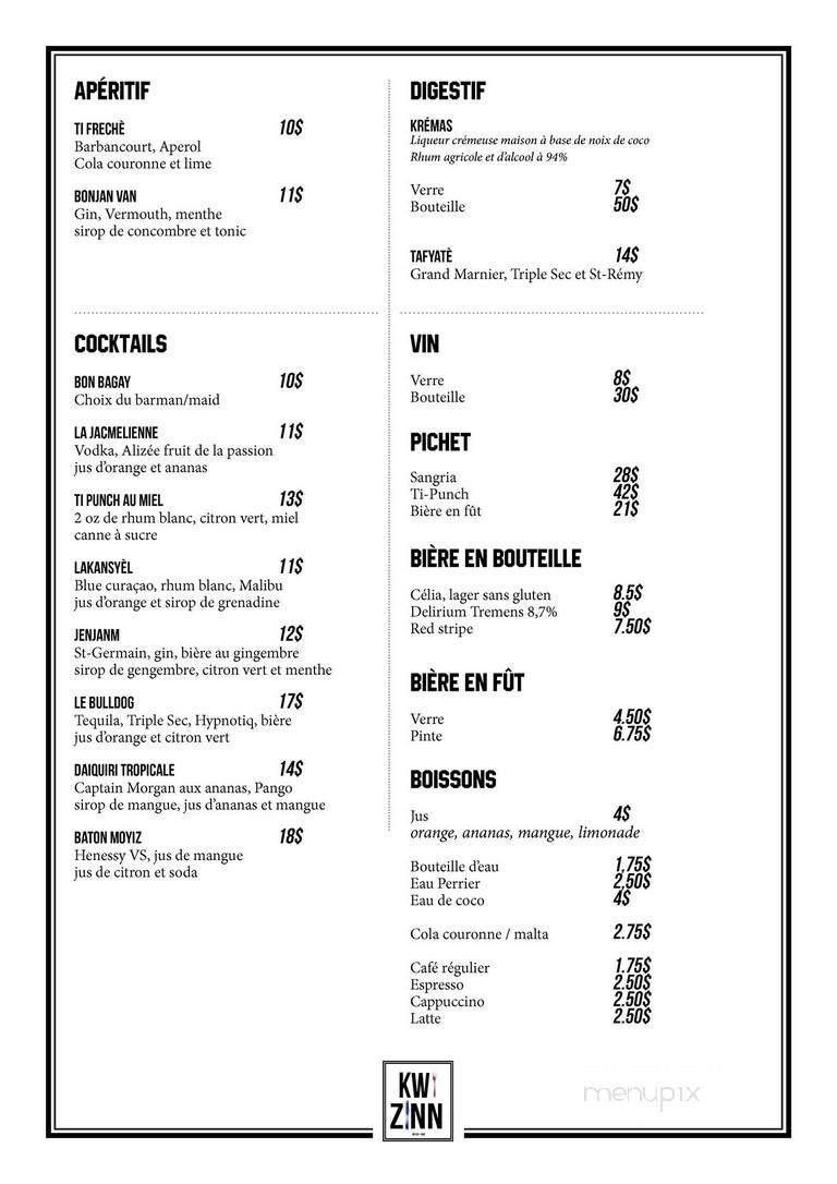 Menu page 2