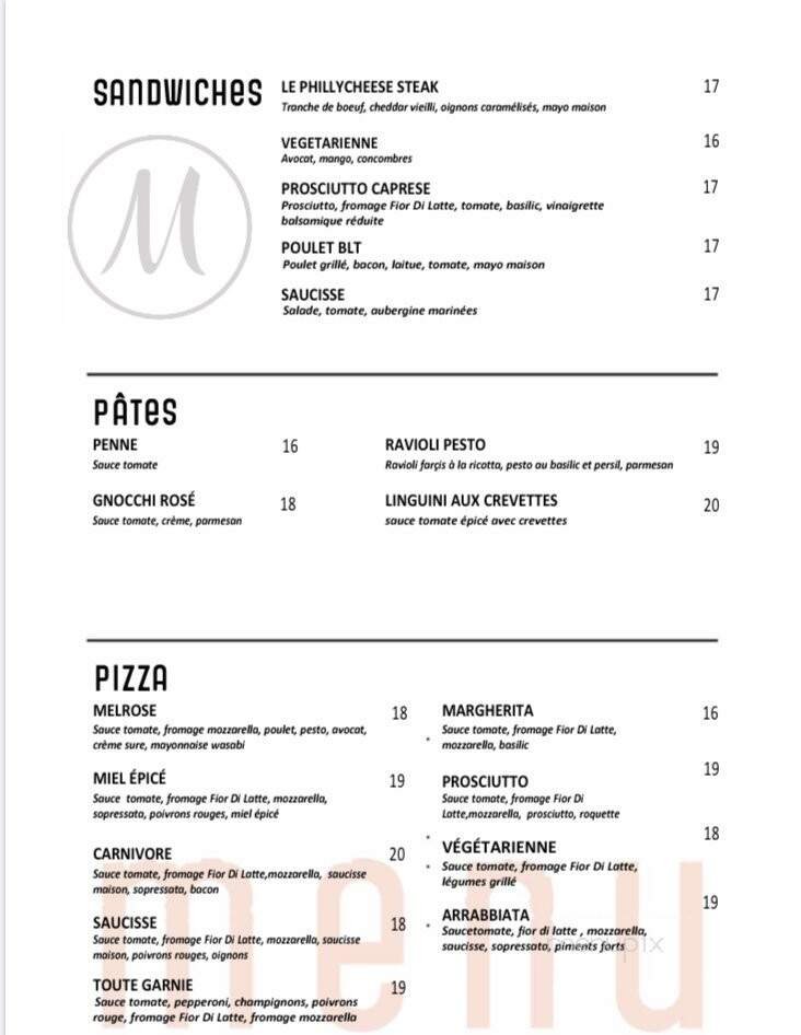 Menu page 1