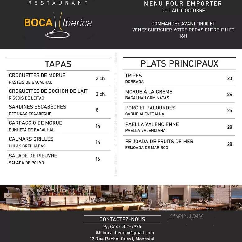 Menu page 1