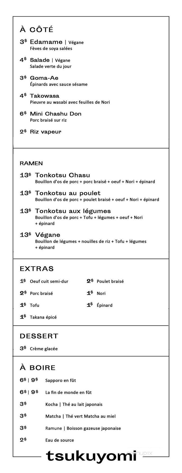 Menu page 1