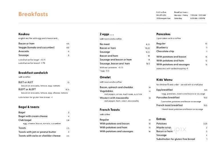 Menu page 2
