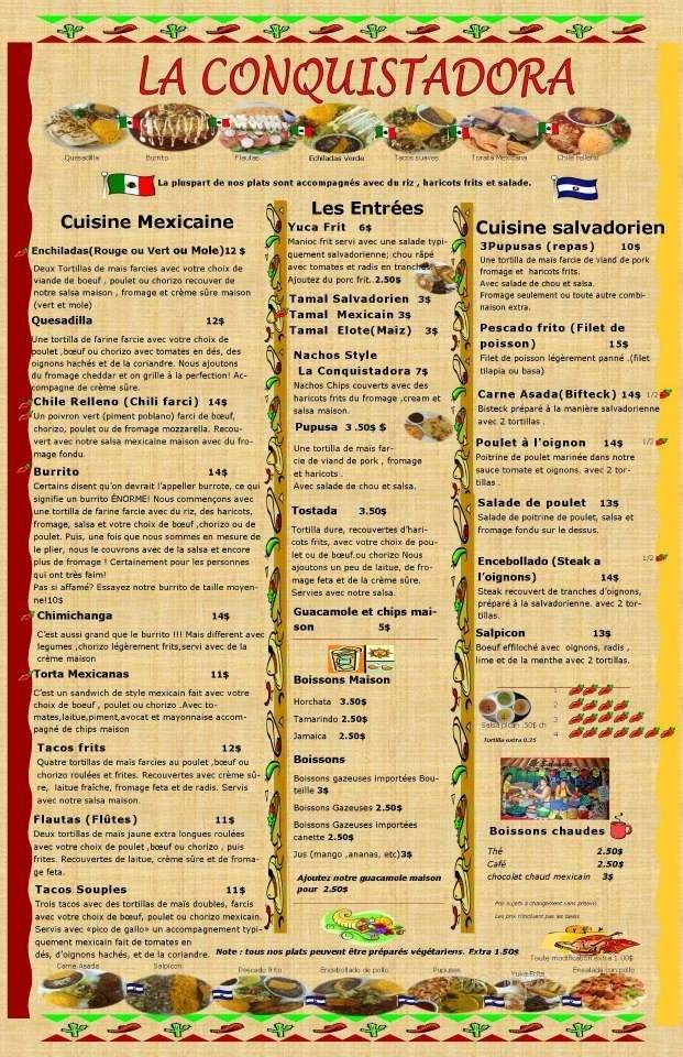 Menu page 1