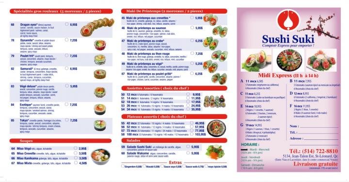 Menu page 2