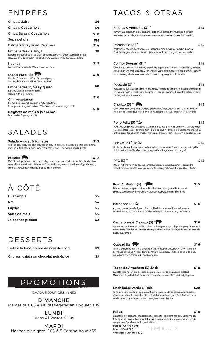 Menu page 1