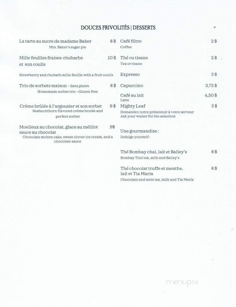 Menu page 1