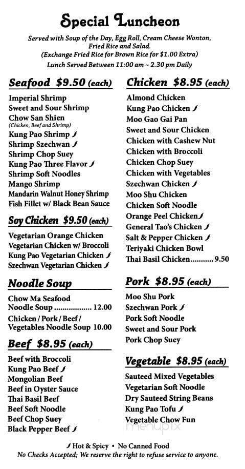 Menu page 1
