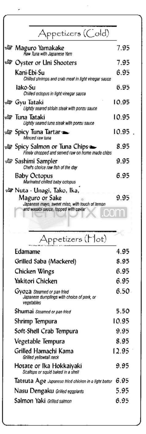 Menu page 1
