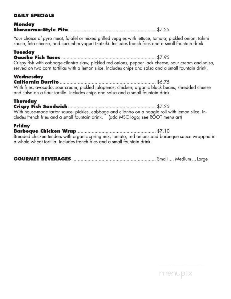 Menu page 4