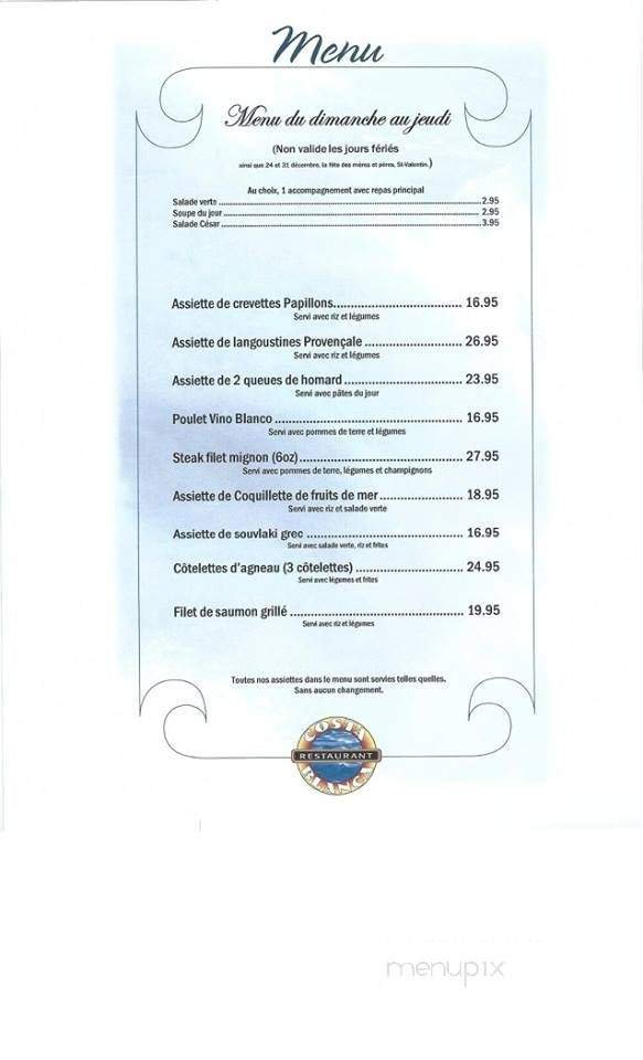 Menu page 1
