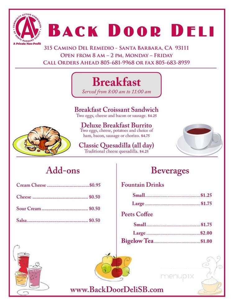 Menu page 1
