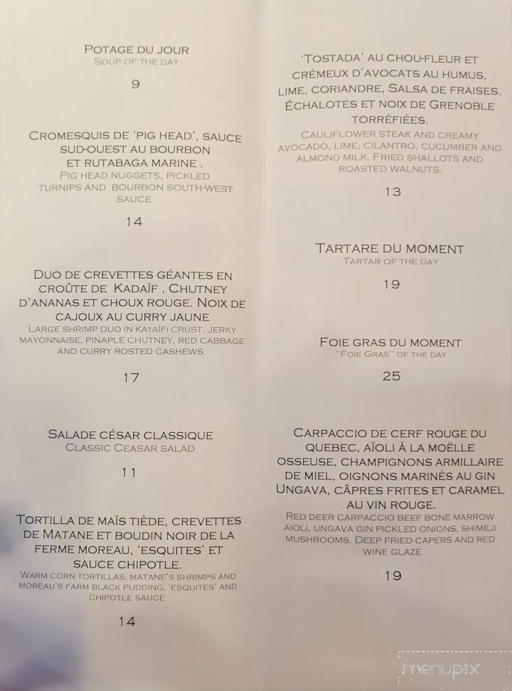 Menu page 1