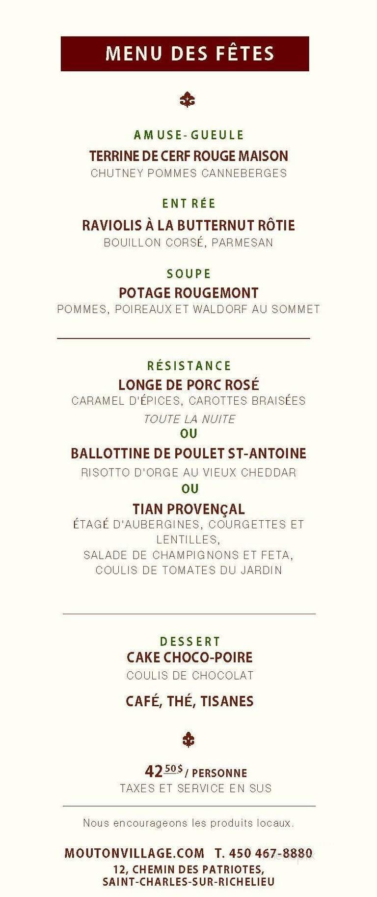 Menu page 1