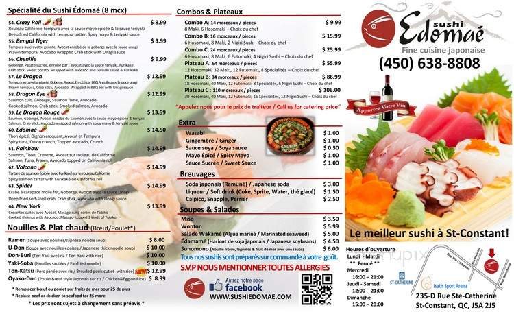 Menu page 1
