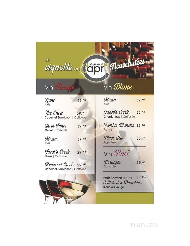 Menu page 1