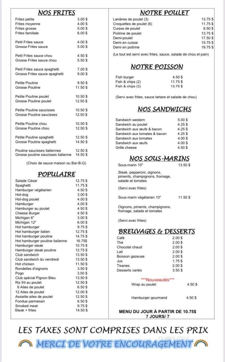 Menu page 1