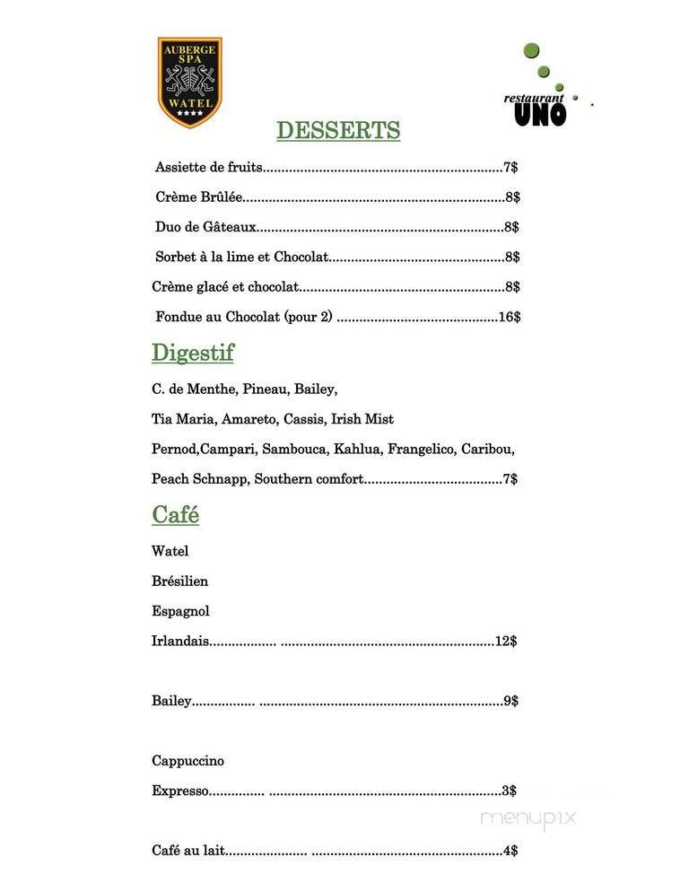 Menu page 1