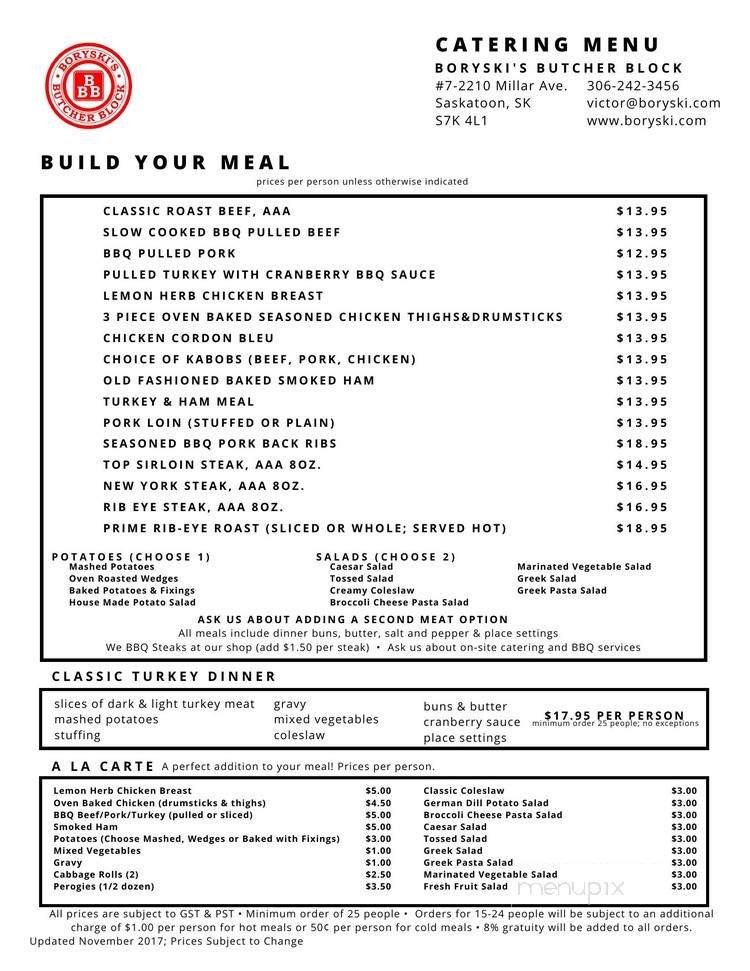 Menu page 1