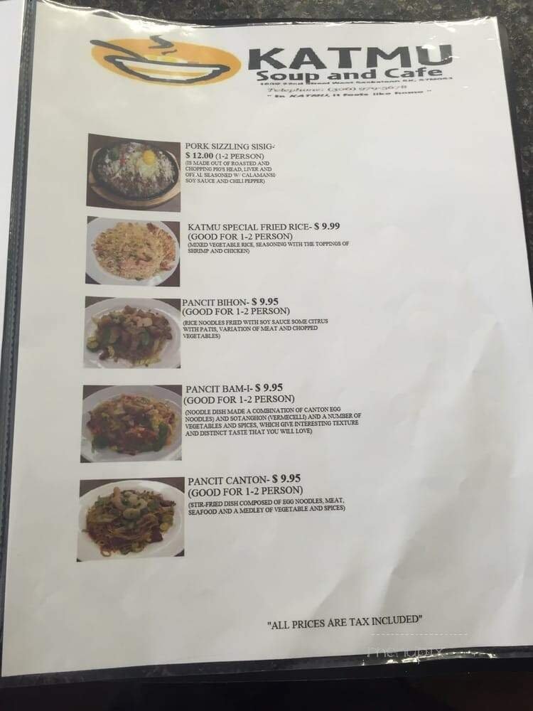 Menu page 2