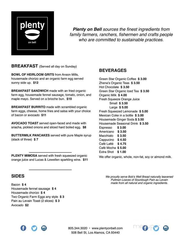 Menu page 1