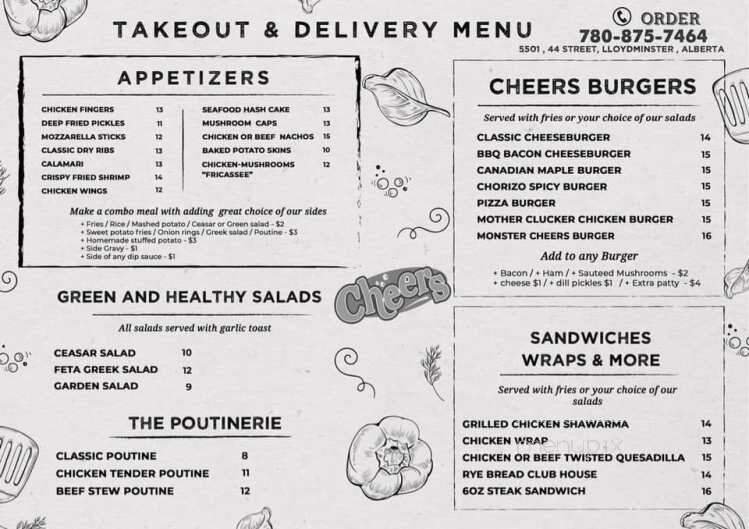 Menu page 1