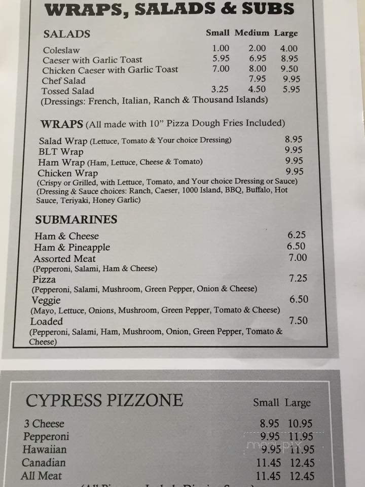 Menu page 2