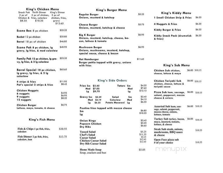 Menu page 1