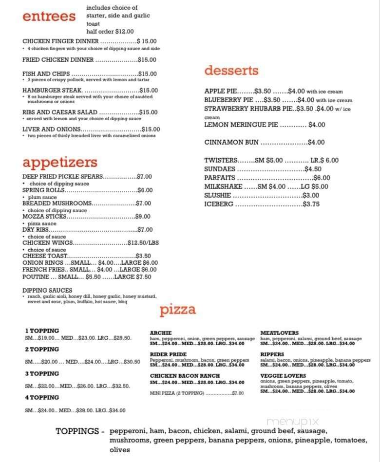 Menu page 1