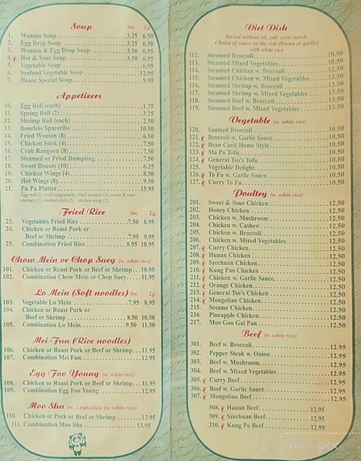Menu page 10