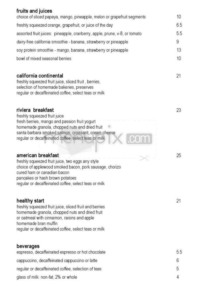Menu page 1