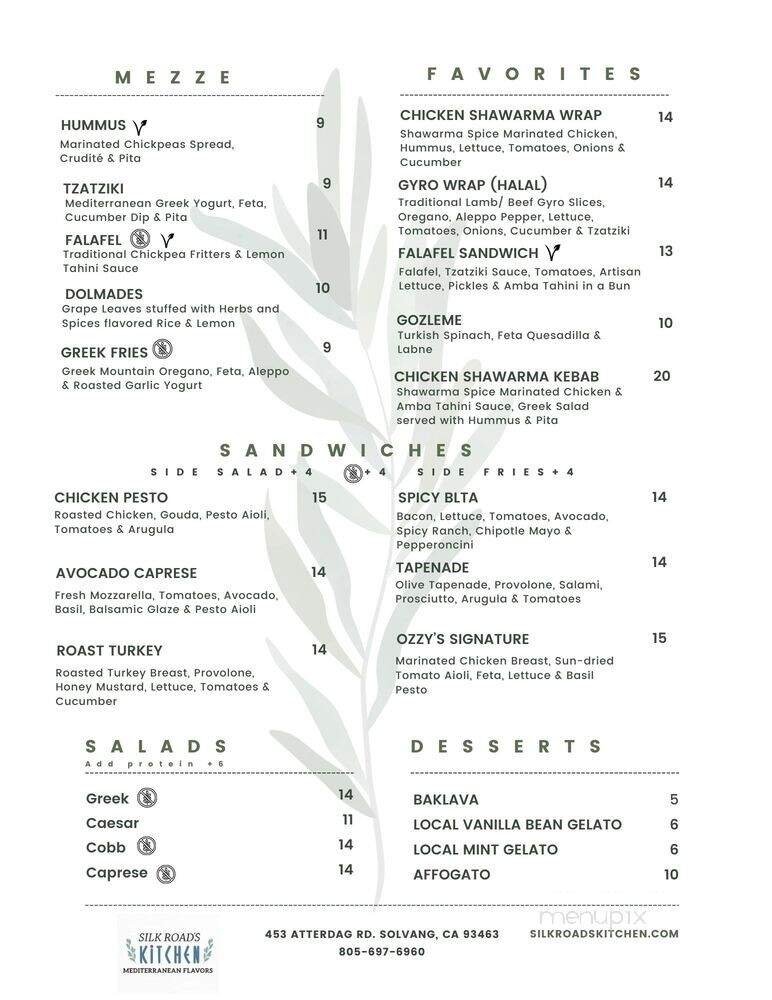 Menu page 1