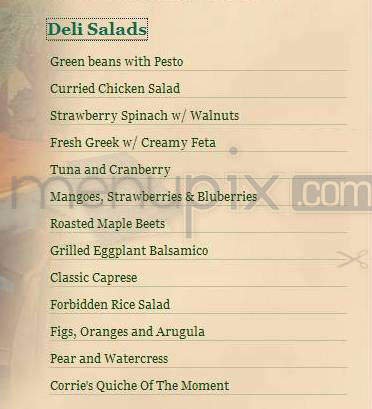 Menu page 1