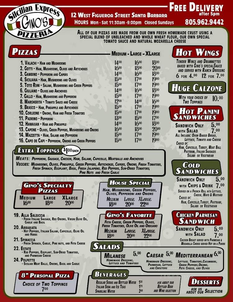 Menu page 2