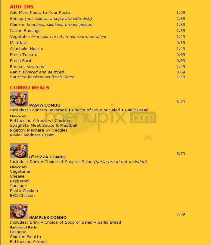 Menu page 2