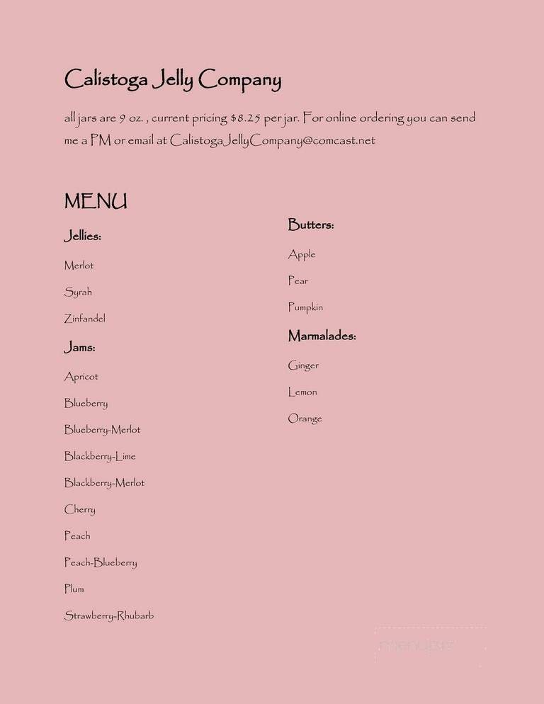 Menu page 1