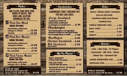 Menu page 1