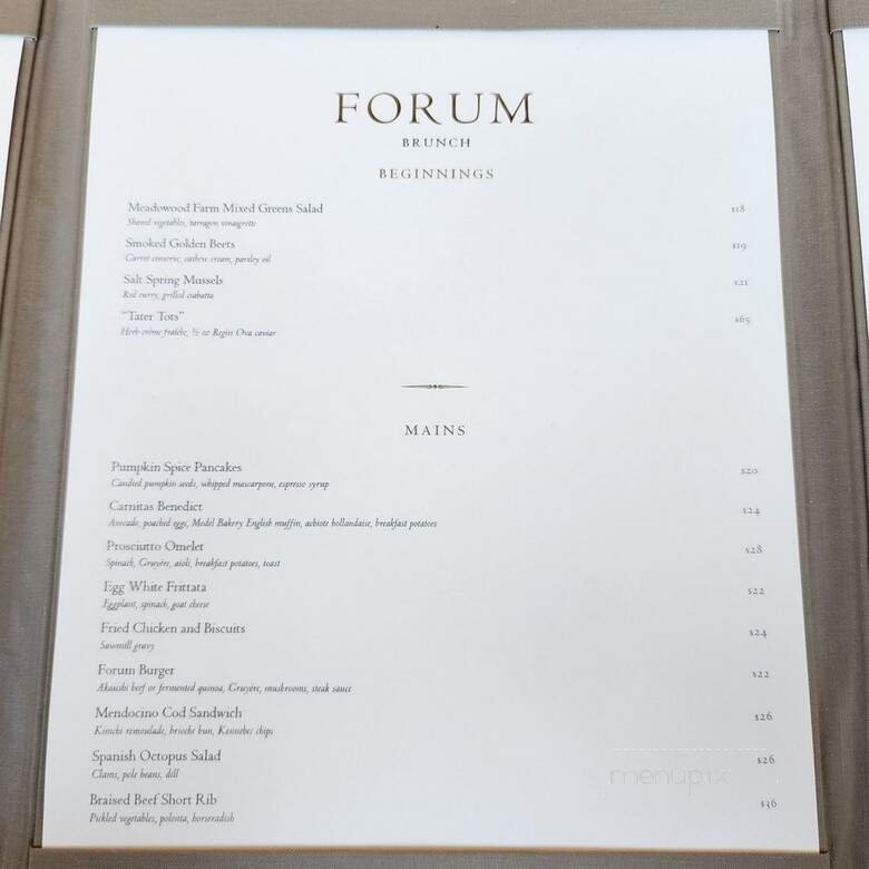 Menu page 1