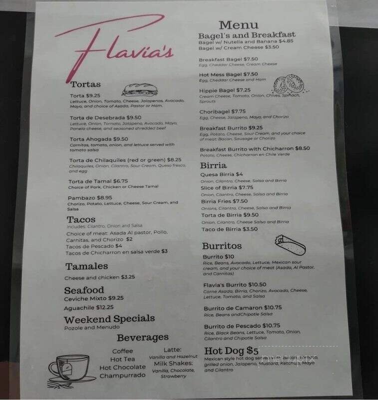 Menu page 1