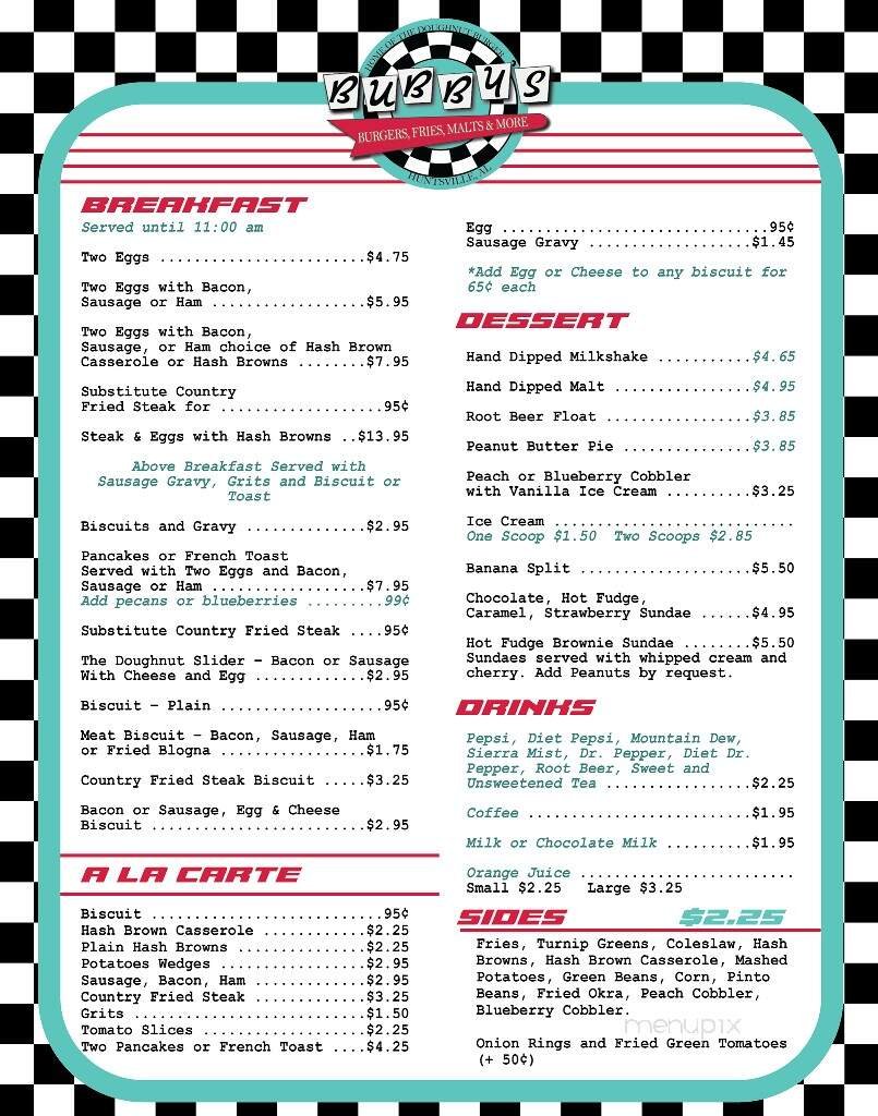 Menu page 1
