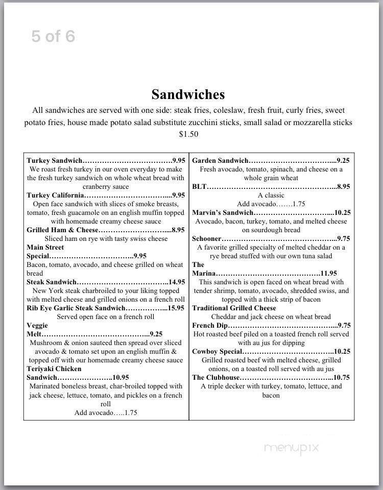 Menu page 1
