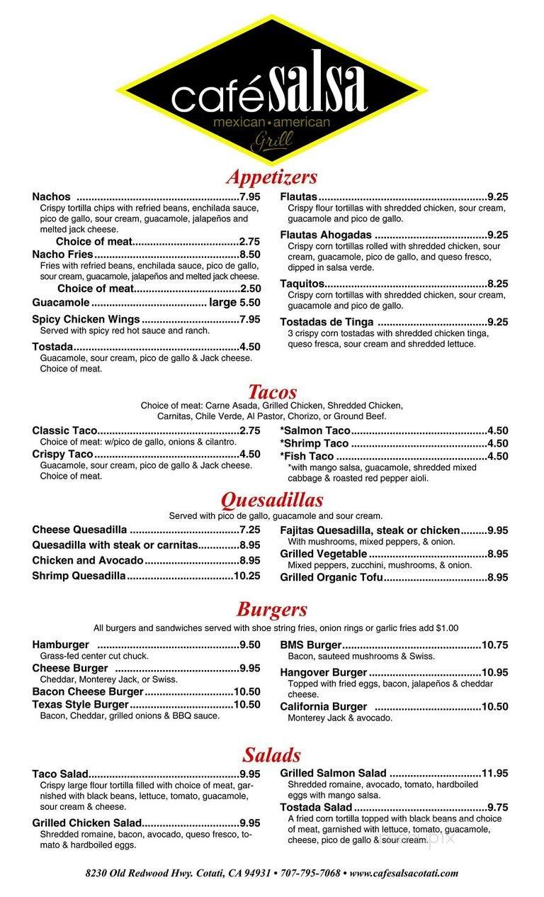 Menu page 1