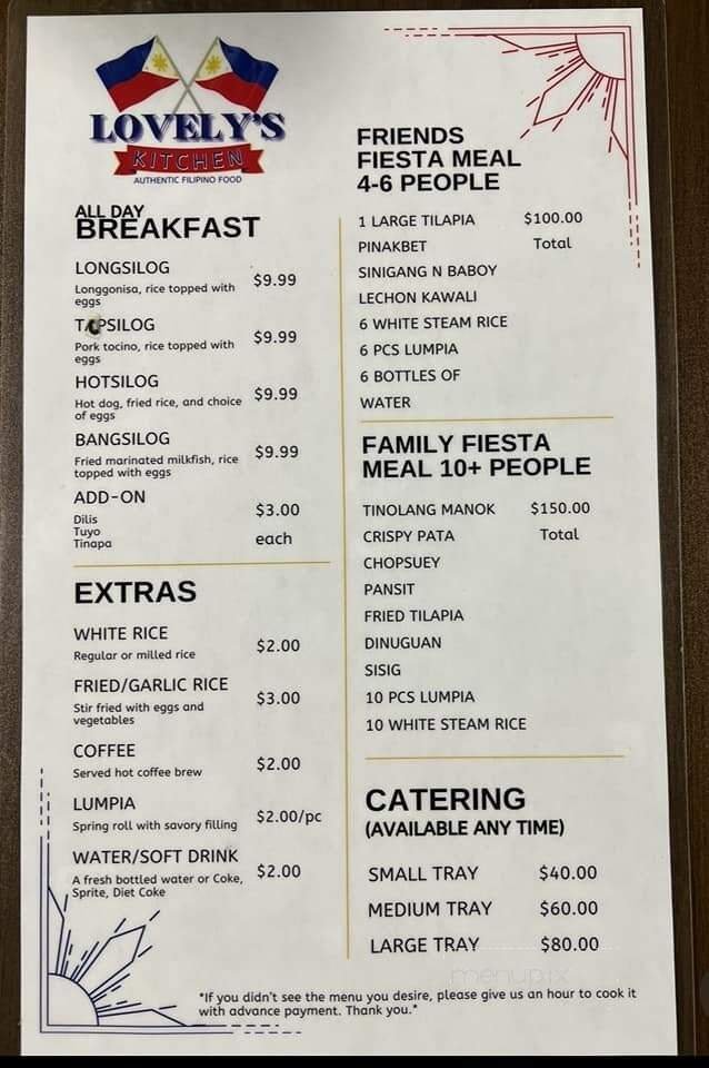 Menu page 1