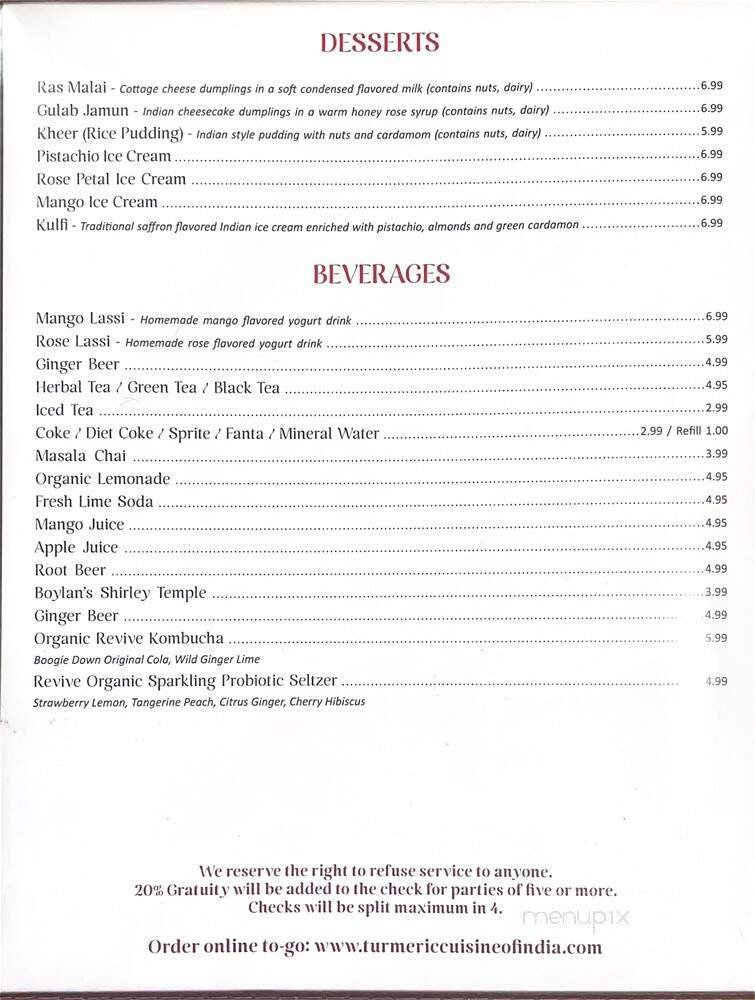 Menu page 2