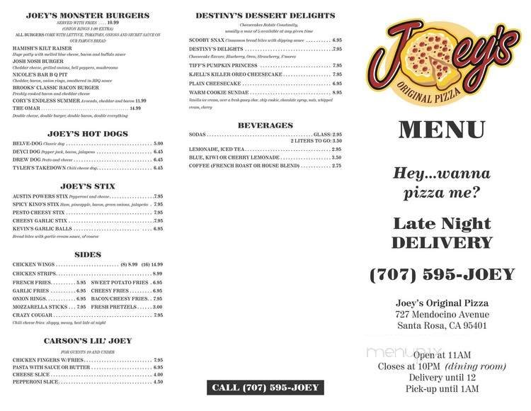 Menu page 1