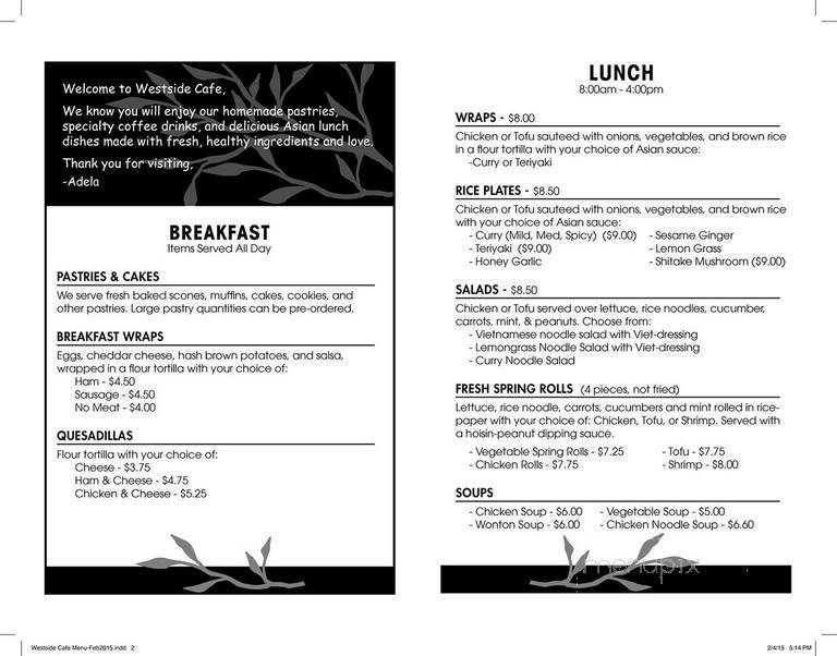 Menu page 2