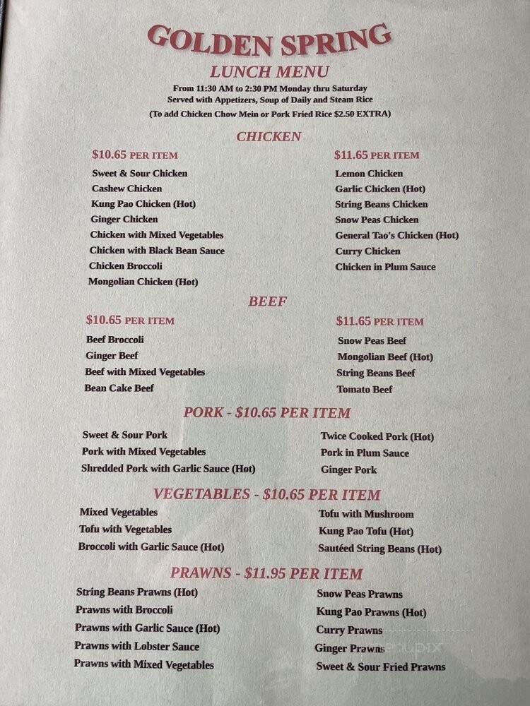 Menu page 1